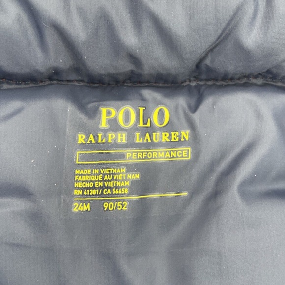 Polo Ralph Lauren Down Puffer Jacket 24 Months Red Hood - Picture 3 of 10